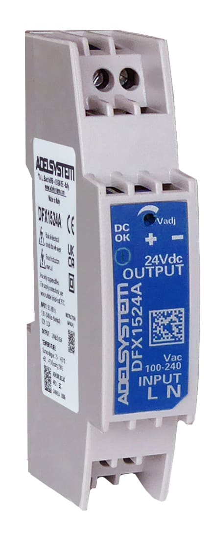 ADEL SYSTEM - Alimentatore industriale monofase ingresso: 115-230Vac uscita: 24V 0.6A