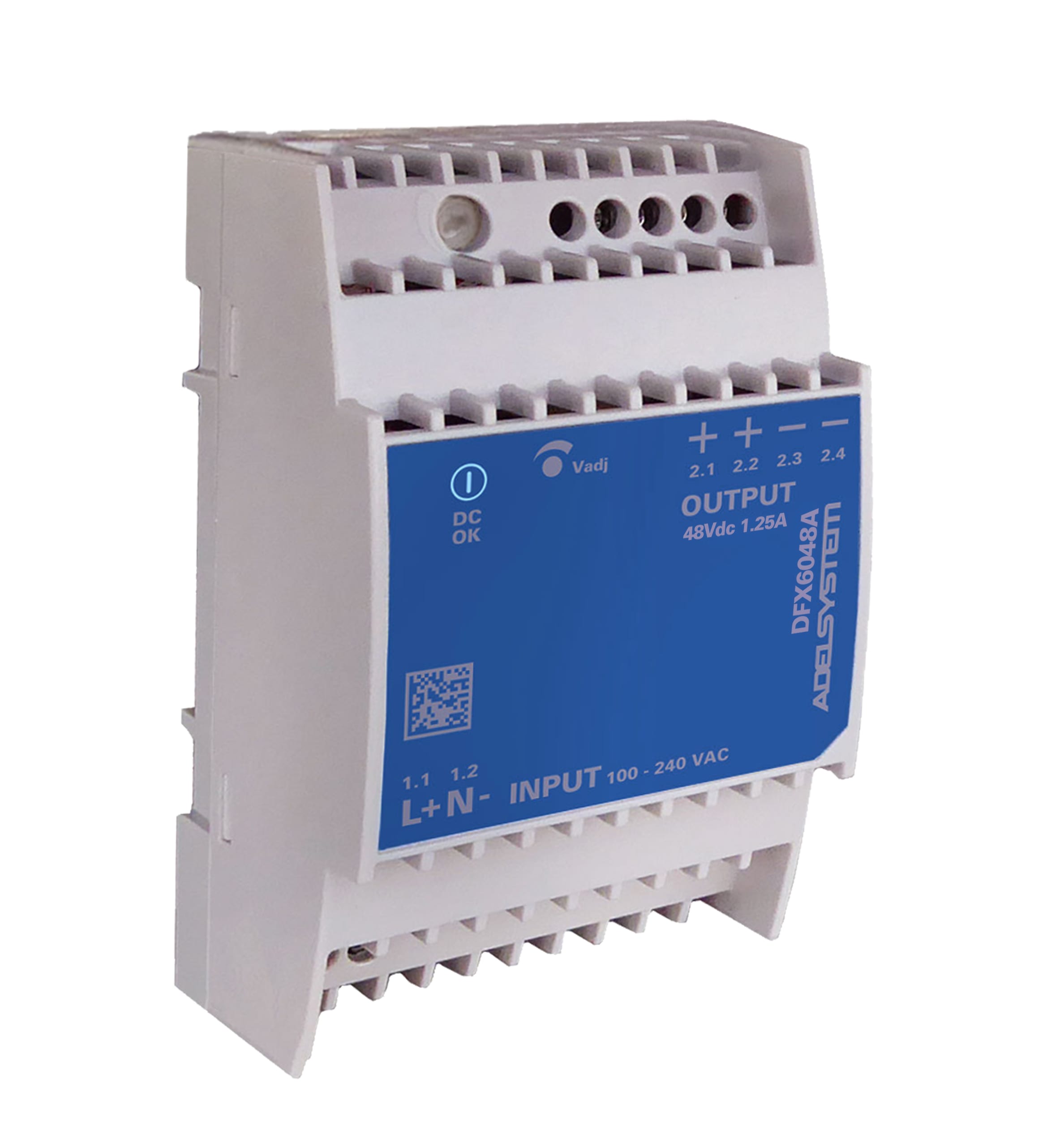 ADEL SYSTEM - Alimentatore industriale monofase ingresso: 115-230Vac uscita: 48V 1.25A