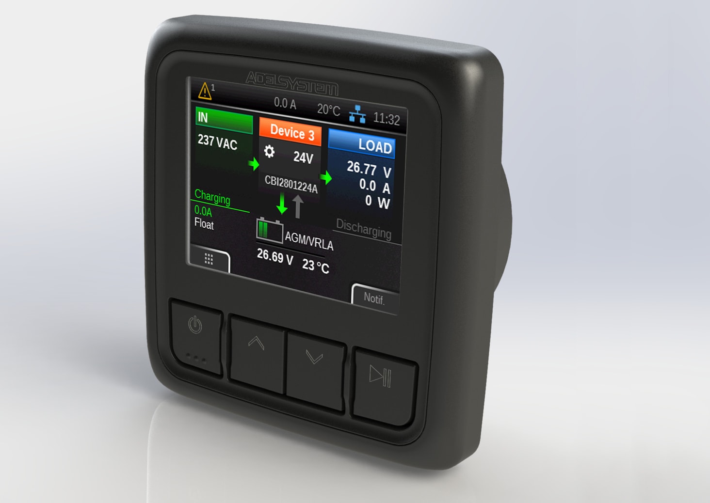 ADEL SYSTEM - Display di monitoraggio 3,5" SNMP, ModBus TCP/IP