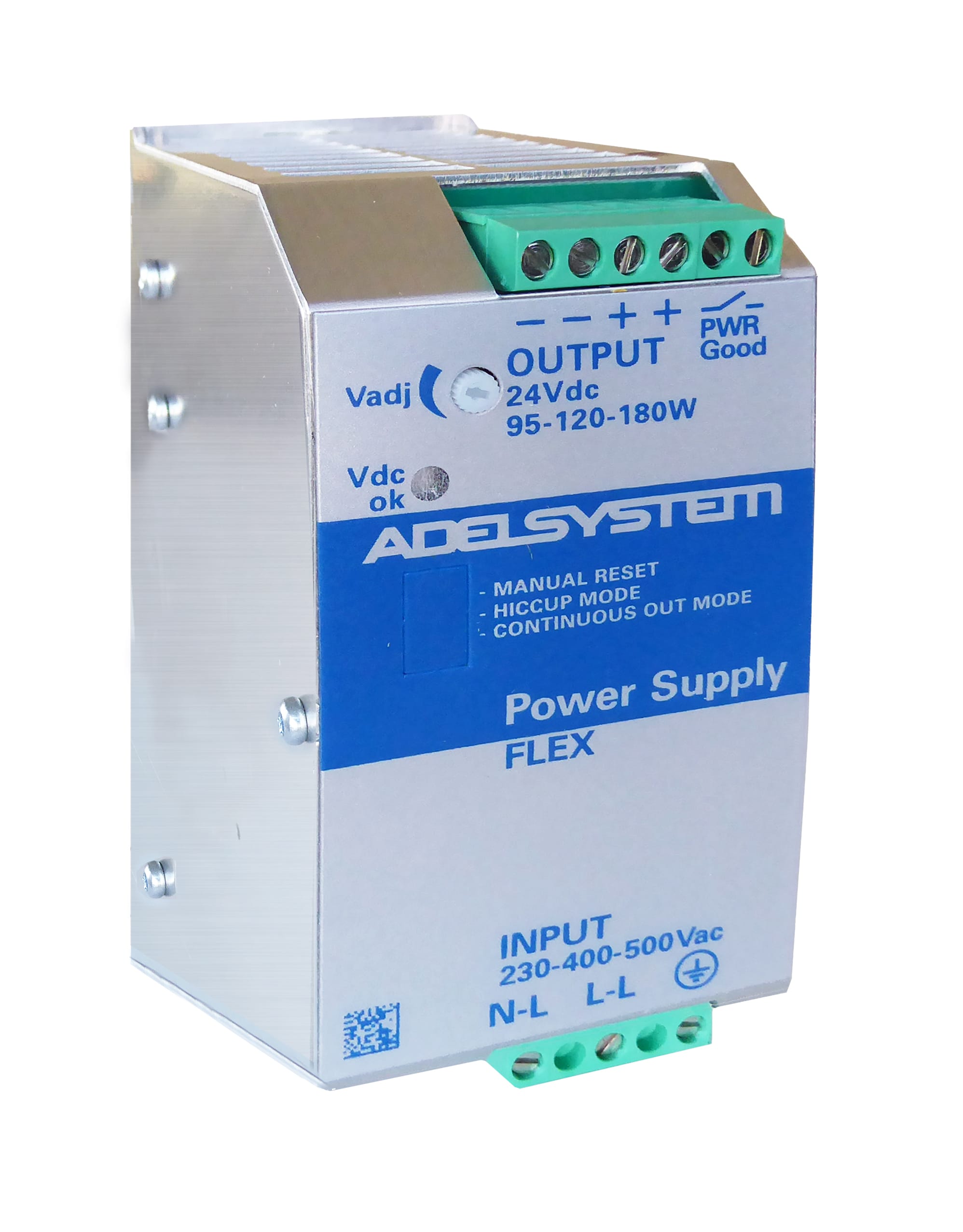 ADEL SYSTEM - Alimentatore industriale bifase ingresso: 230/400-500Vac uscita: 24V 7.5A