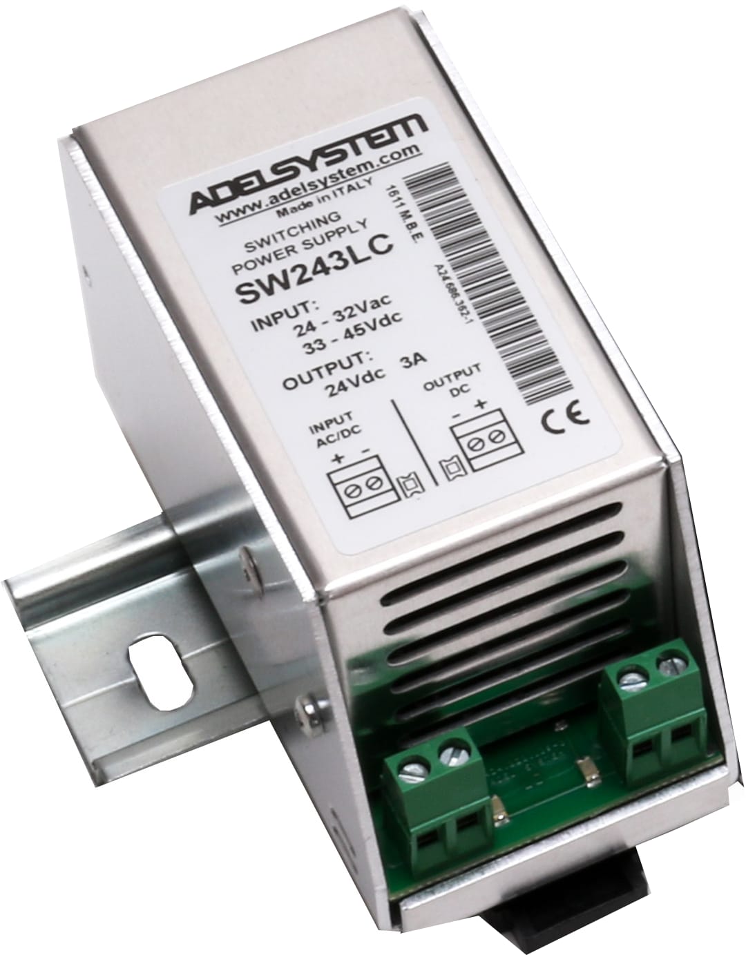 ADEL SYSTEM - Convertitore AC-DC/DC ingresso: 24Vac / 40Vdc uscita:24V 3A