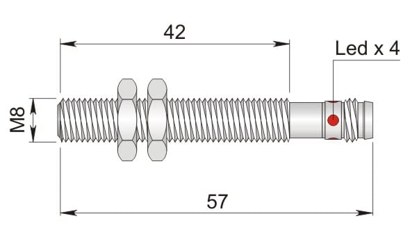 AECO - SI8-DC2 PNP NC H1