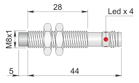 AECO - SI8-DCE3 PNP NC H1 S I08000095
