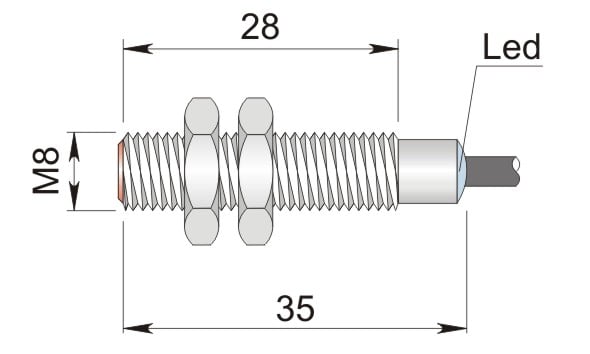 AECO - SI8-C1 NPN NC S LC5