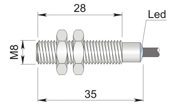 AECO - SI8-DC2 NPN NC S LC5