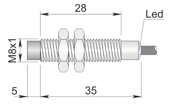 AECO - SI8-DCE3 NPN NC S LC5