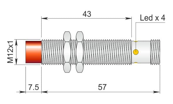 AECO - SI12-CE4 NPN NC H