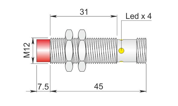 AECO - SI12SM-CE4 NPN NC H S