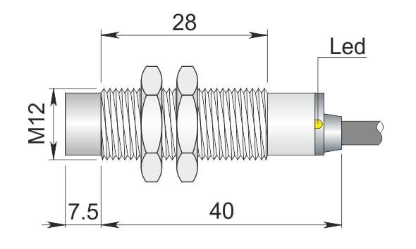 AECO - SI12SS-DCE8 NPN NC S LC5