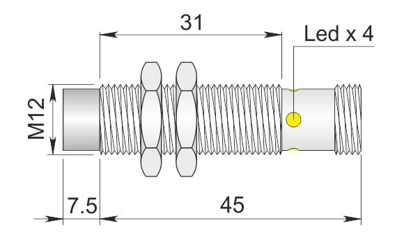 AECO - SI12SS-DCE8 PNP NC H S