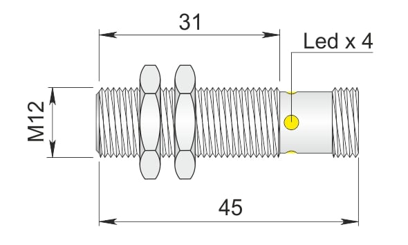 AECO - SI12SS-DC4 PNP NO+NC H S
