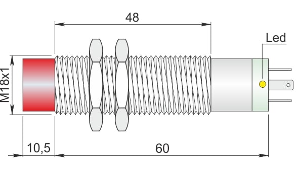 AECO - SI18-CE8 NPN NO+NC K