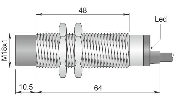 AECO - SI18-DCE16 NPN NC LC5