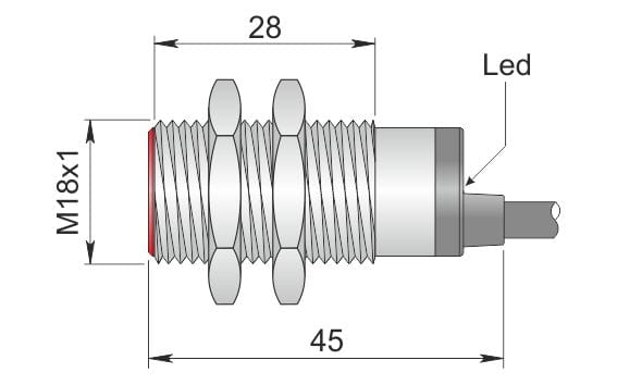 AECO - SI18SM-C5 PNP NC S I18000515