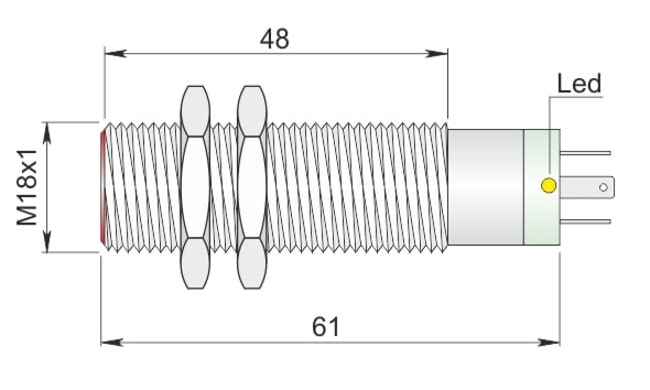 AECO - SI18SM-BE8 NO/NC K I18000656