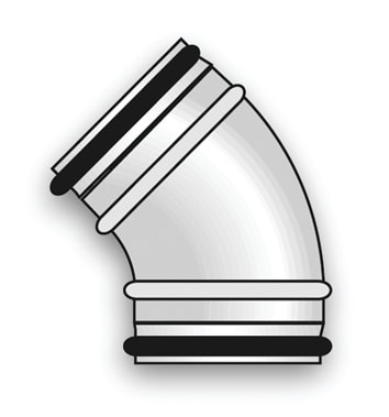 AERTECNICA - CURVA STAMP. M/M 45 ACCIAIO ZINC. D160