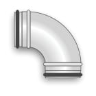 AERTECNICA - CURVA STAMP. M/M 90 ACCIAIO ZINC. D160