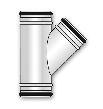 AERTECNICA - DERIVAZIONE STAMP. 45 ACC.ZINC.D100/100M