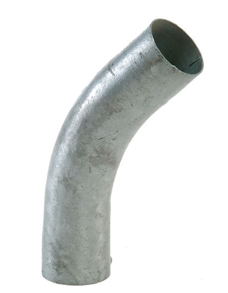 AERTECNICA - CURVA ACCIAIO ZINCATO D100 45
