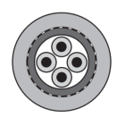 AGENCAVI - PROF.P.M. 300M 1(4XAWG22/7) SH PVC VE