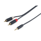 ALPHA ELETTRONICA - Cavo Premium da spina jack Ø3,5 Stereo a 2 spine RCA audio - 2m