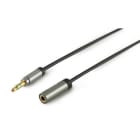 ALPHA ELETTRONICA - Cavo Audio Stereo 3,5mm M/F - 1m - Dark gray
