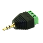ALPHA ELETTRONICA - Adattatore da spina Jack 3.5mm Stereo a morsetto 3 poli