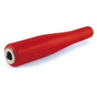 ALPHA ELETTRONICA - Presa jack Ø6,3mm Mono con guaina in gomma - Rossa