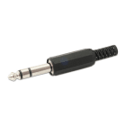 ALPHA ELETTRONICA - Spina jack Ø6,3mm Stereo con guidacavo in PVC