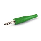 ALPHA ELETTRONICA - Spina jack Ø6,3mm Stereo con guaina in gomma - Verde