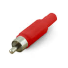 ALPHA ELETTRONICA - Spina coassiale RCA con guidacavo - Rossa