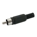 ALPHA ELETTRONICA - Spina coassiale RCA con guidacavo - Nera