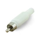 ALPHA ELETTRONICA - Spina coassiale RCA con guidacavo - Bianca