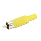 ALPHA ELETTRONICA - Spina coassiale RCA con guidacavo - Gialla