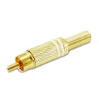 ALPHA ELETTRONICA - Spina coassiale RCA polarizzata con guidacavo a molla - Bianca