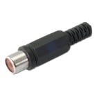 ALPHA ELETTRONICA - Presa coassiale RCA colorata con guidacavo - Nera