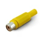 ALPHA ELETTRONICA - Presa coassiale RCA colorata con guidacavo - Gialla