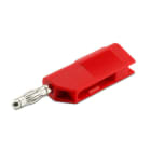 ALPHA ELETTRONICA - Spina banana ø4mm - con presa passante - Rossa