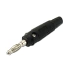 ALPHA ELETTRONICA - Spina banana Ø4mm - con presa laterale - Nera