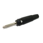 ALPHA ELETTRONICA - Spina banana ø4mm - con presa laterale - Nera
