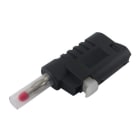 ALPHA ELETTRONICA - Spina banana Ø4mm - con presa passante - Nera