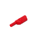 ALPHA ELETTRONICA - Spina banana ø4mm di sicurezza - con presa passante - Rossa
