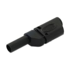 ALPHA ELETTRONICA - Spina banana ø4mm di sicurezza - con presa passante - Nera