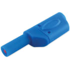 ALPHA ELETTRONICA - Spina banana ø4mm di sicurezza - con presa passante - Blu