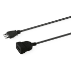 ALPHA ELETTRONICA - Prolunga da spina 3 poli Italia 16A a presa Italia Bipasso 16A - 3m - Cavo nero