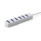 ALPHA ELETTRONICA - Multipresa con 6 prese Italia bipasso 10-16A - Cavo 1,5m - Spina 16A a 90° - Bianca