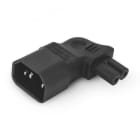 ALPHA ELETTRONICA - Adattatore di alimentazione IEC320 ad angolo laterale C7 femmina a C14 maschio