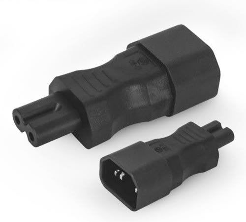 ALPHA ELETTRONICA - Adattatore di alimentazione IEC320 diritto C7 femmina a C14 maschio