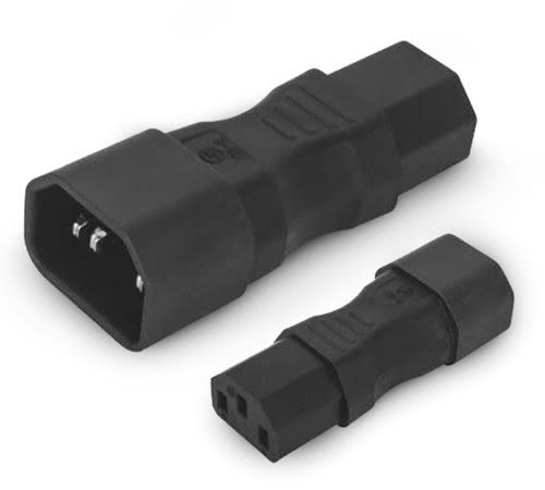 ALPHA ELETTRONICA - Adattatore di alimentazione IEC320 diritto C13 femmina a C14 maschio