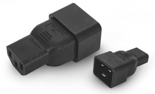 ALPHA ELETTRONICA - Adattatore di alimentazione IEC320 diritto C13 femmina a C20 maschio